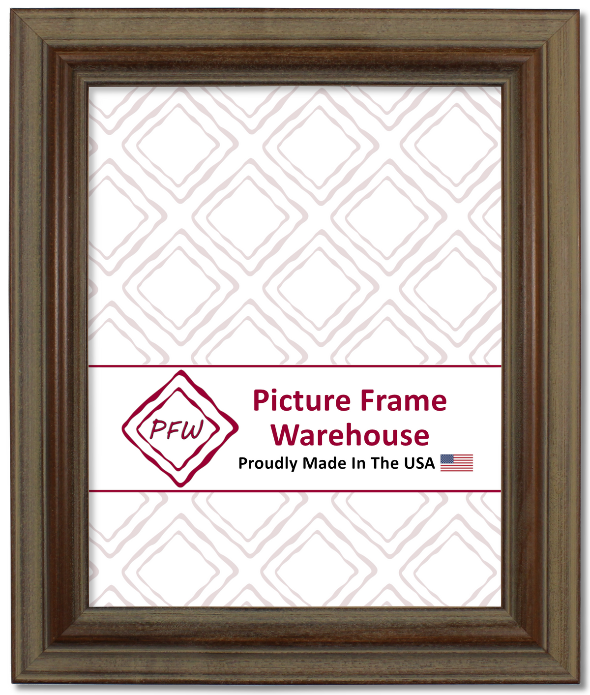01-112 - Antiqued Walnut, 1 ½", Solid Wood Ready-Made Frame