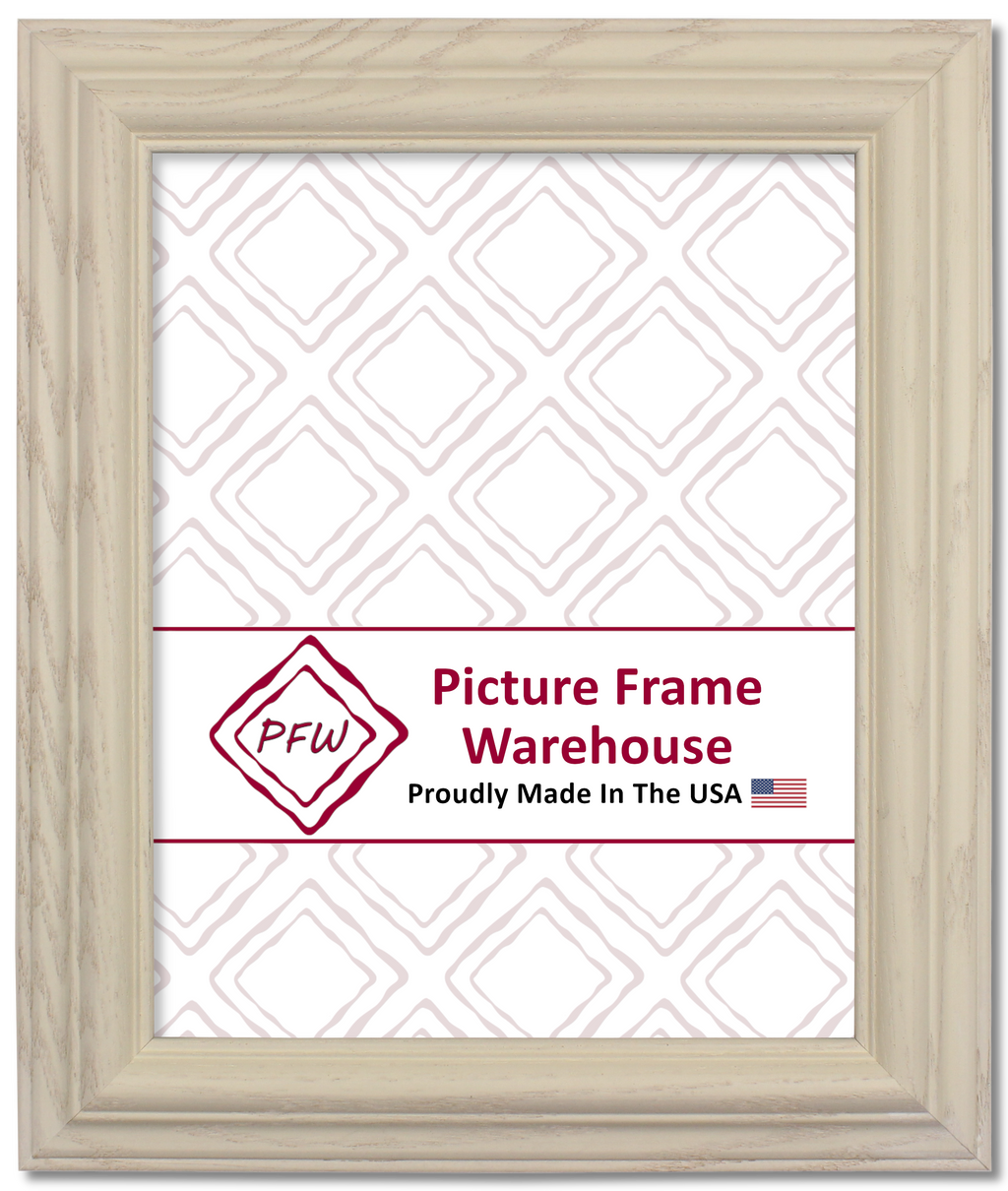 1-01-1025 - White Wash, 1 ½", Solid Hardwood Ready-Made Frame