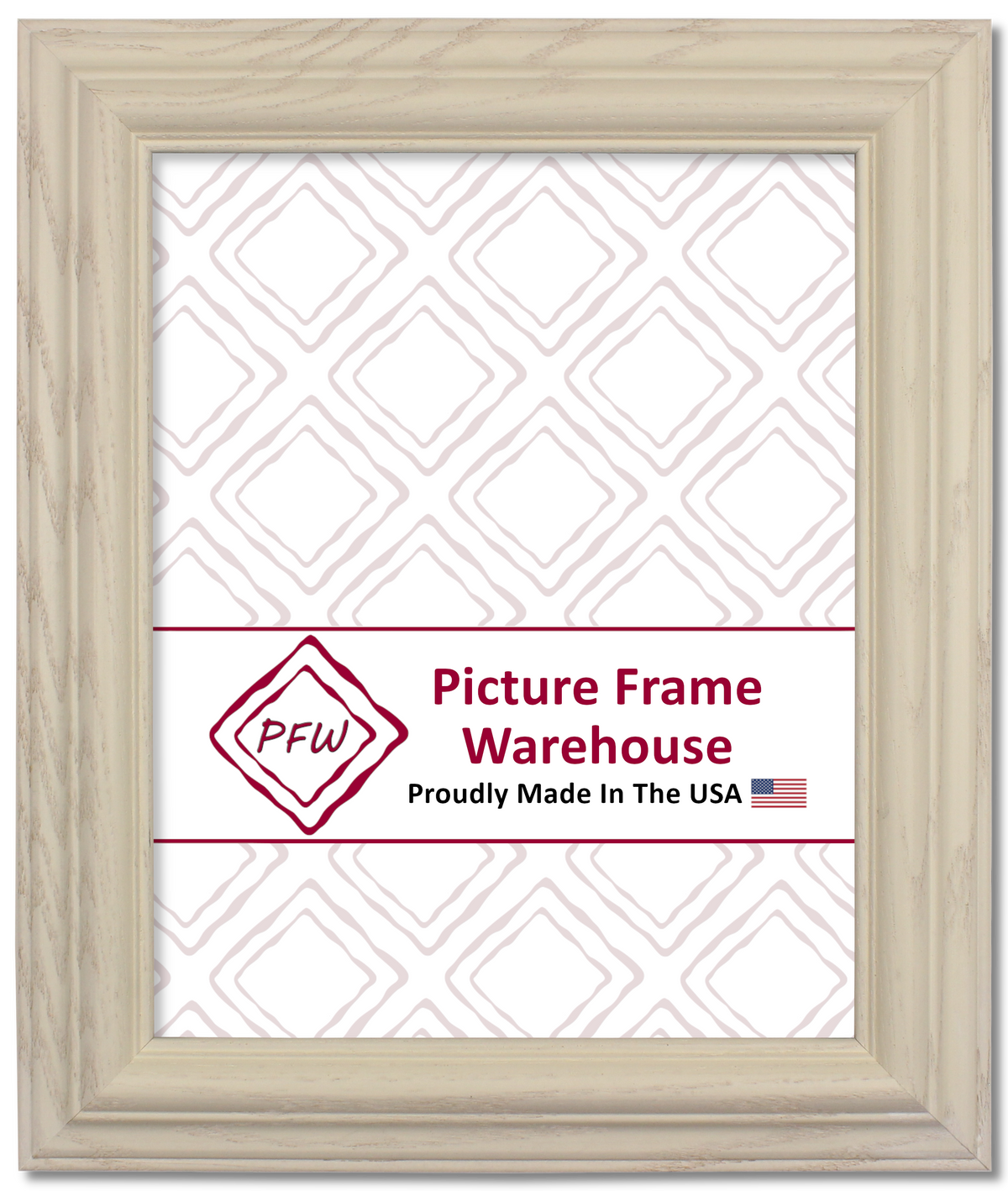 1-01-1025 - White Wash, 1 ½", Solid Hardwood Ready-Made Frame