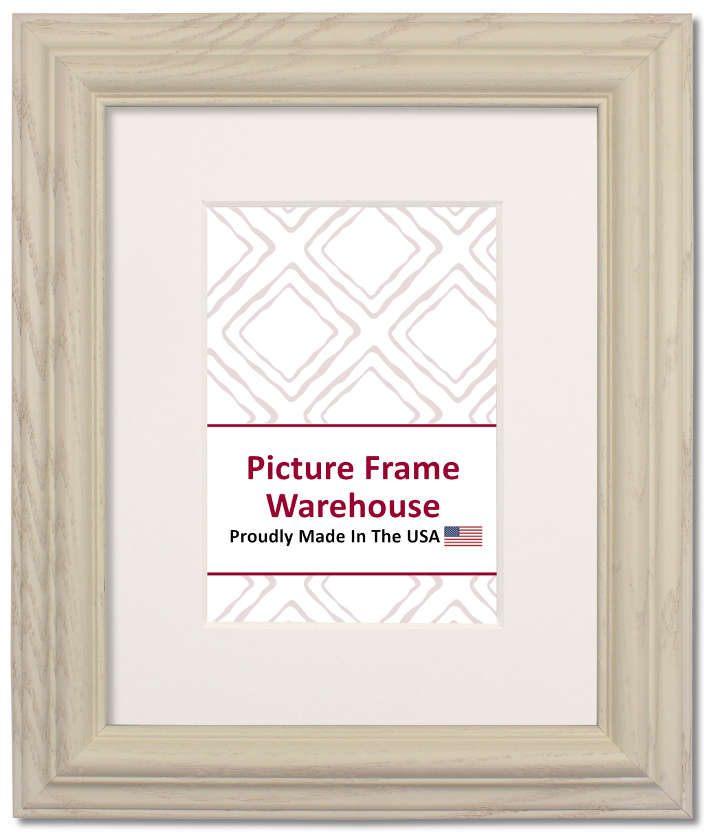 1-01-1025 - White Wash, 1 ½", Solid Hardwood Ready-Made Frame