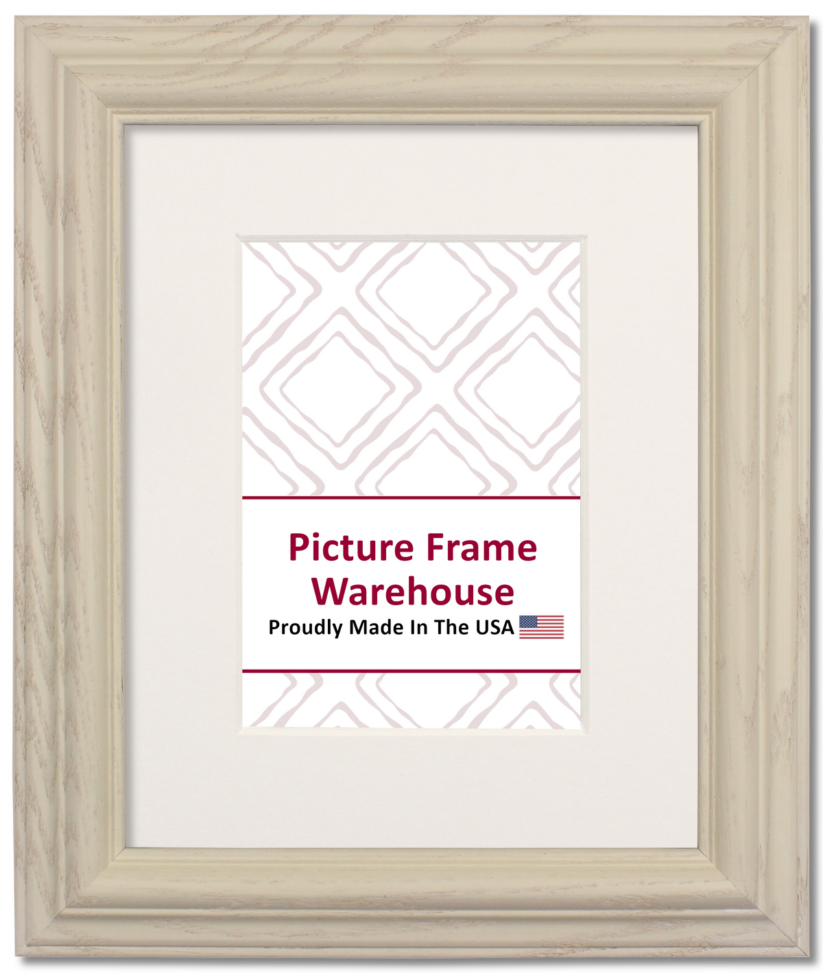 1-01-1025 - White Wash, 1 ½", Solid Hardwood Ready-Made Frame