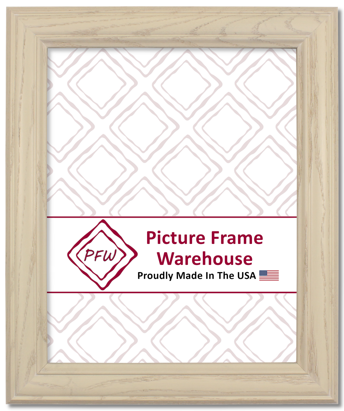 1-339-1025 - White Wash, 1 ¼", Solid Hardwood Ready-Made Frame