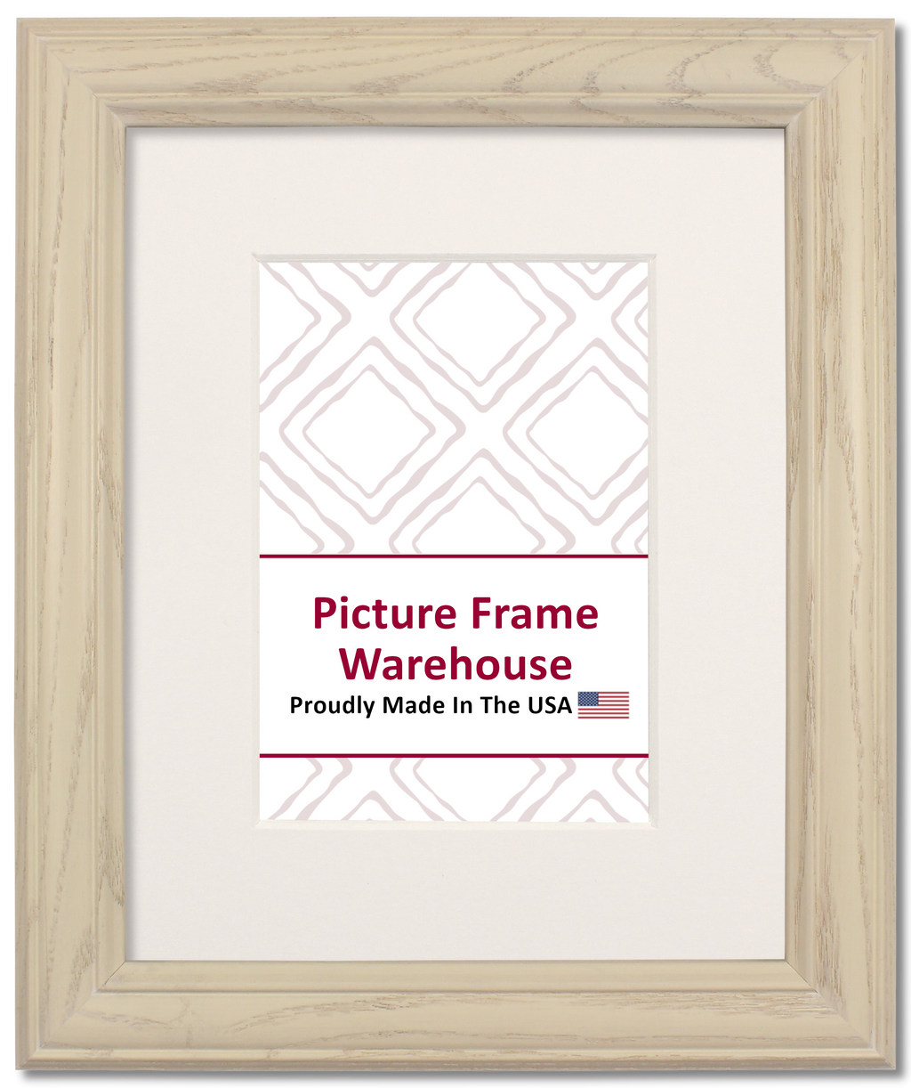 1-339-1025 - White Wash, 1 ¼", Solid Hardwood Ready-Made Frame