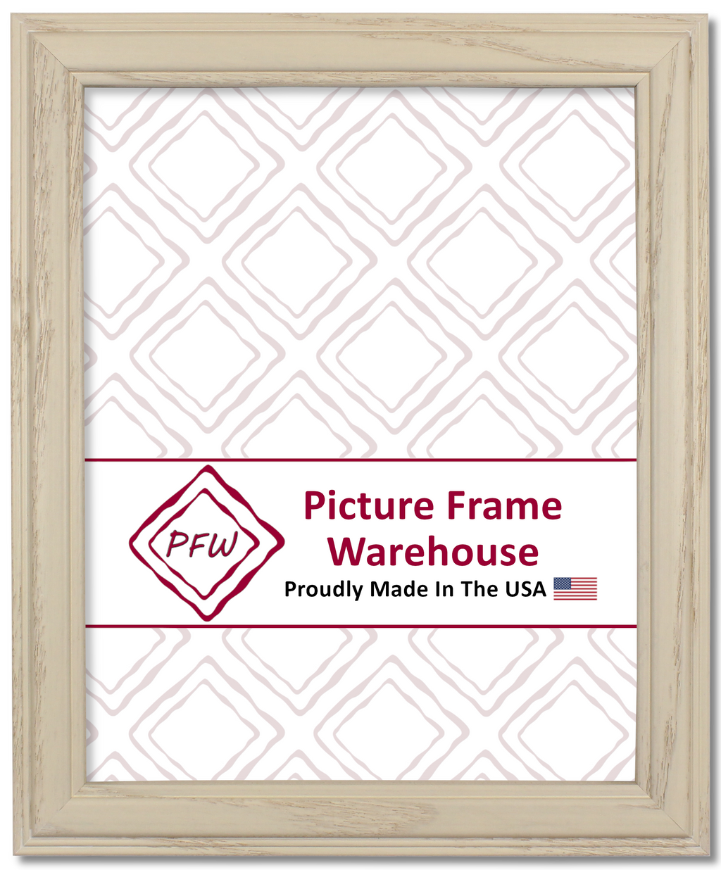1-420-1025 - White Wash, 1", Solid Hardwood Ready-Made Frame