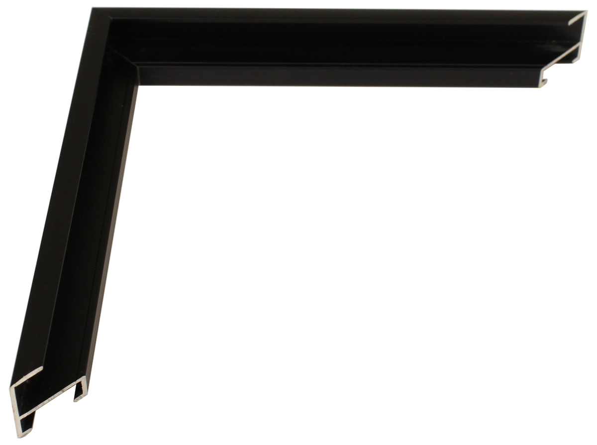 1100-35 - Frosted Black, ¼", Metal Ready-Made Frame
