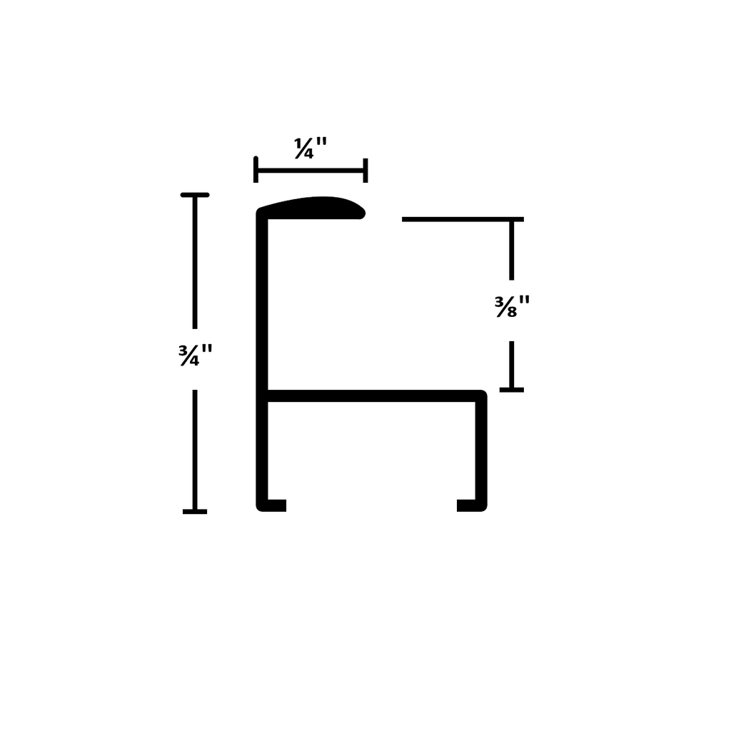 1100-30 - Lustrous Silver, ¼", Metal Moulding