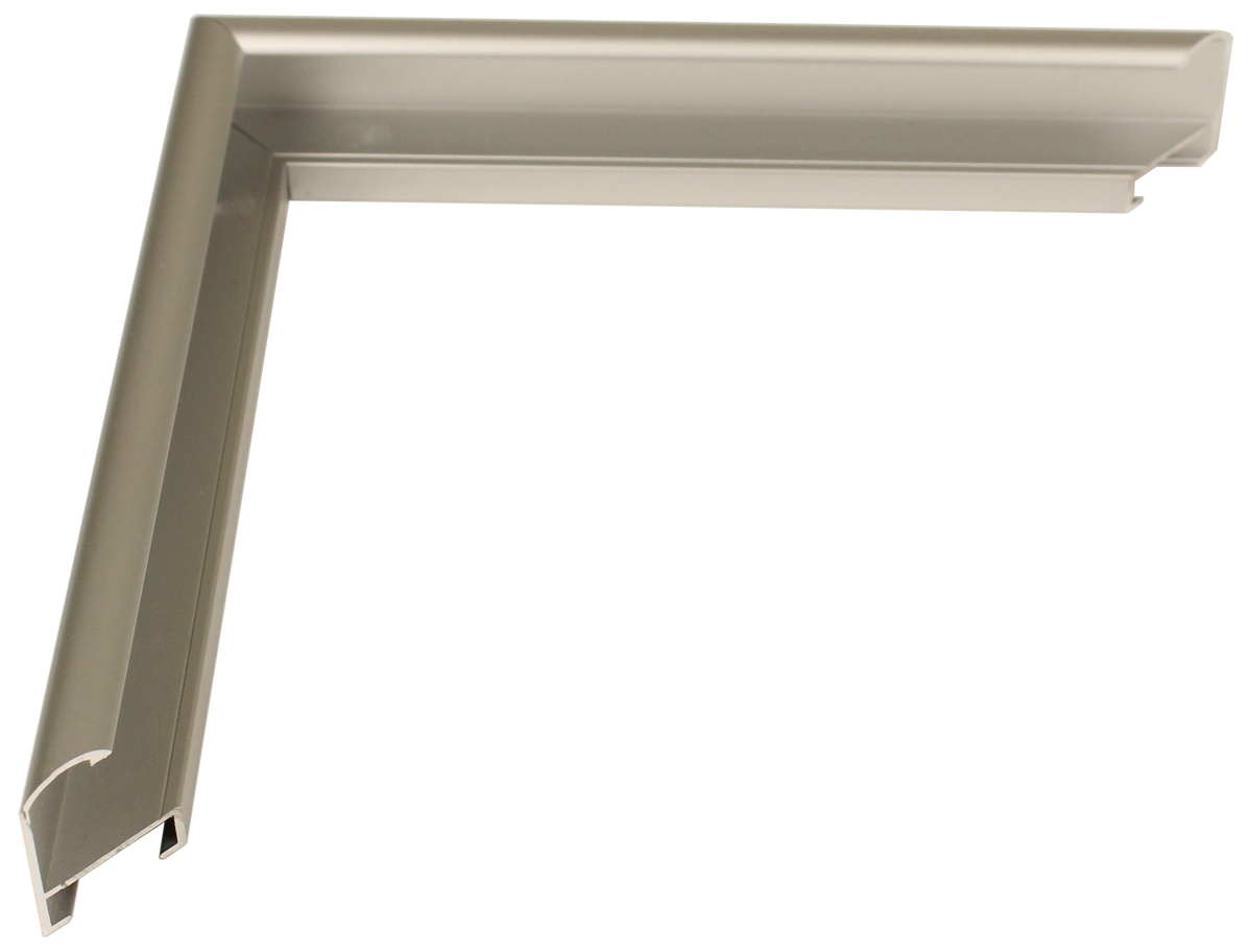 1500-31 - Frosted Silver, ⅜", Metal Ready-Made Frame