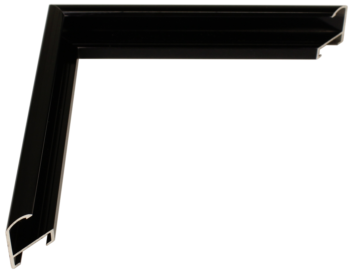1500-34 - Lustrous Black, ⅜", Metal Ready-Made Frame