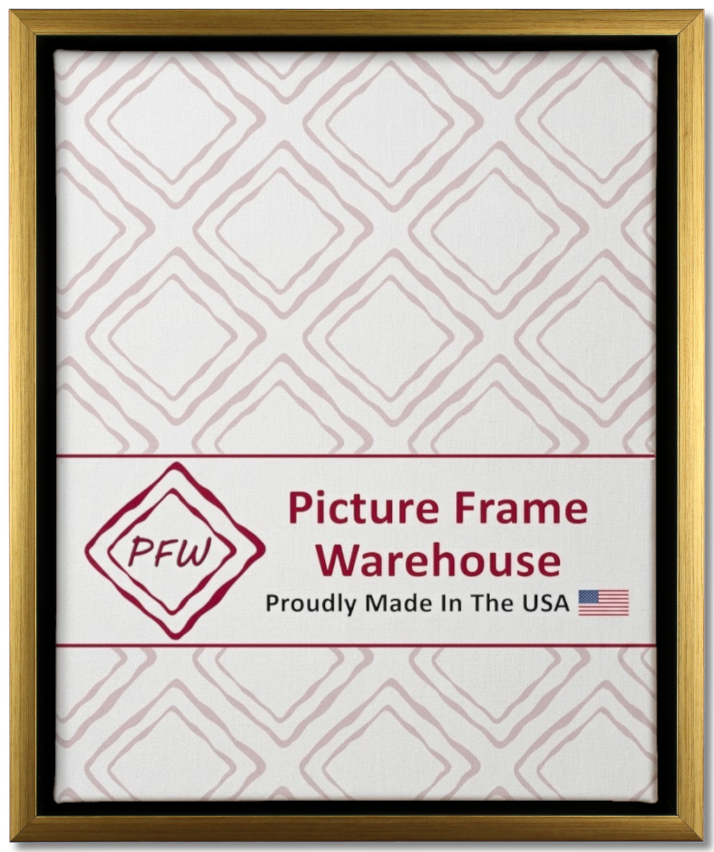 1607 - Antiqued Gold, ⅜", Poly Ready-Made Floater Frame