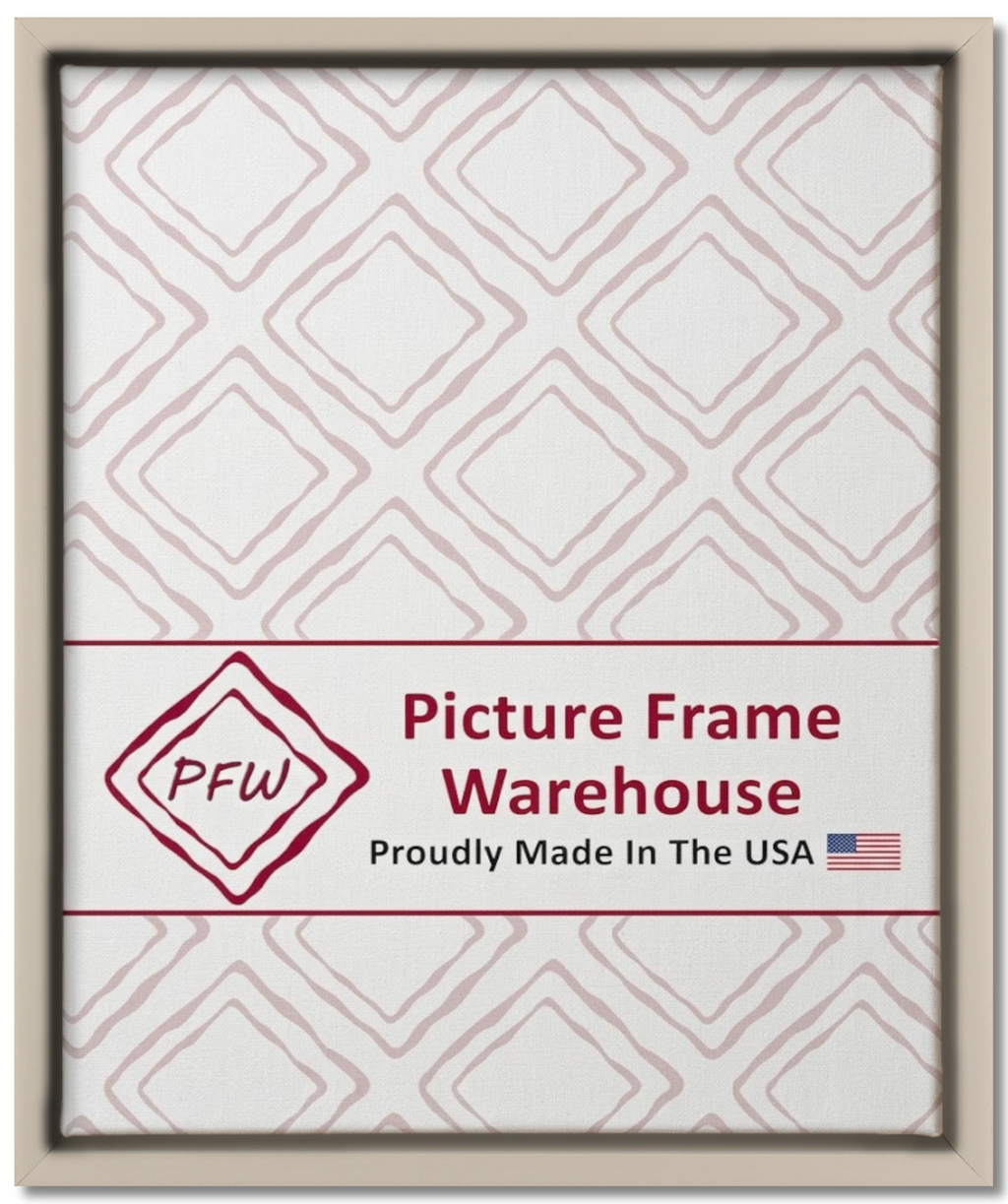 1611 - White, ⅜", Poly Ready-Made Floater Frame