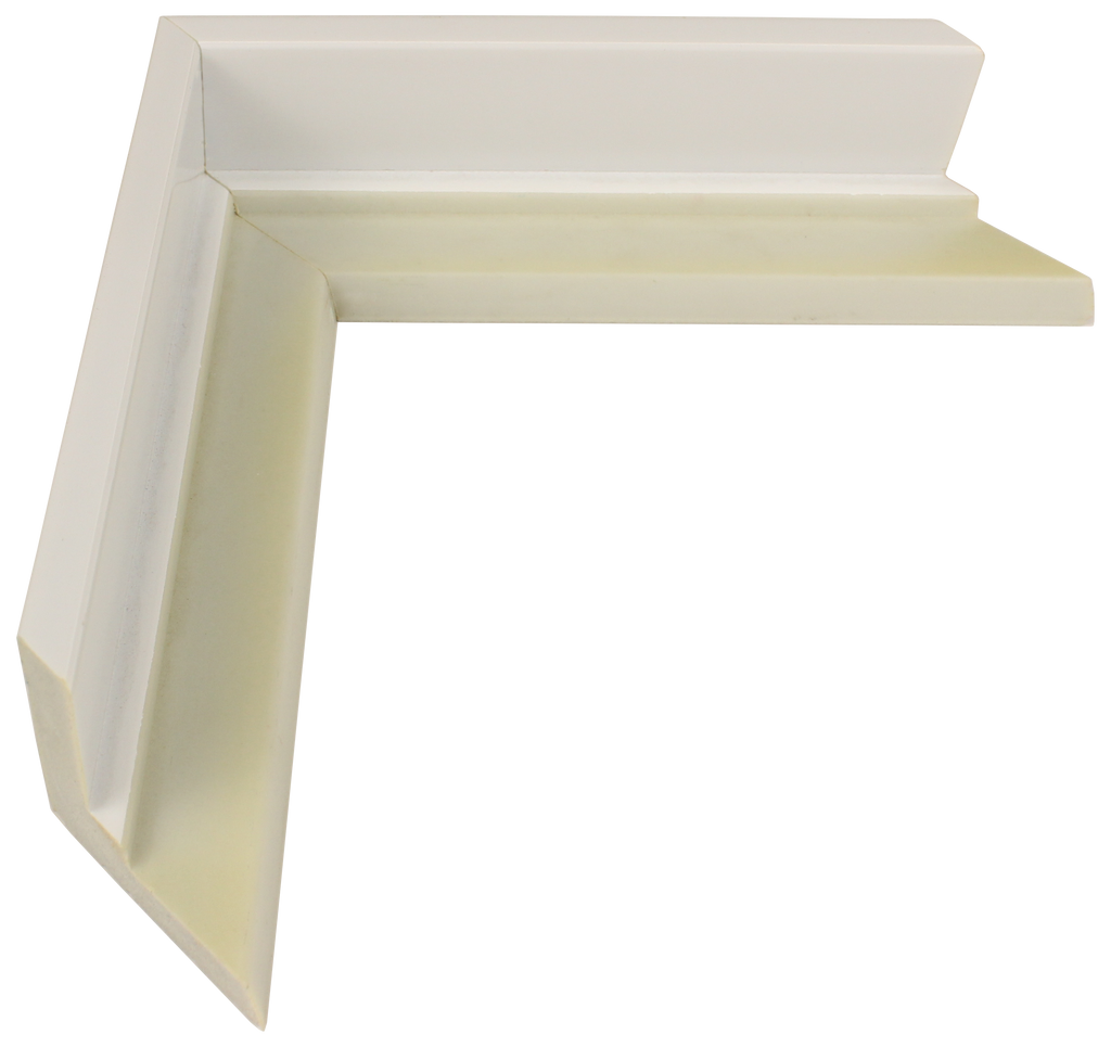 1611 - White, ⅜", Poly Ready-Made Floater Frame
