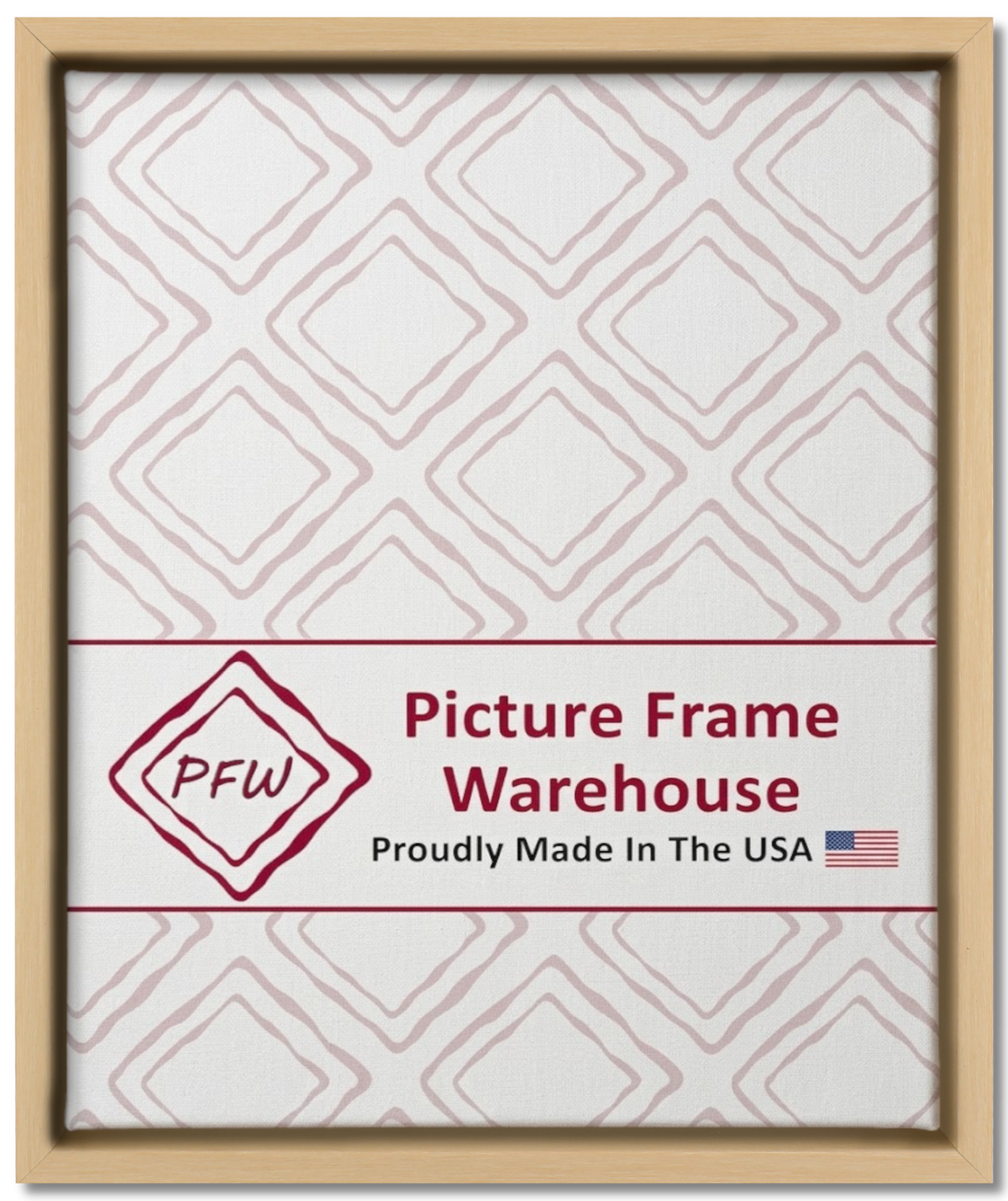 1617 - Natural, ⅜", Poly Ready-Made Floater Frame