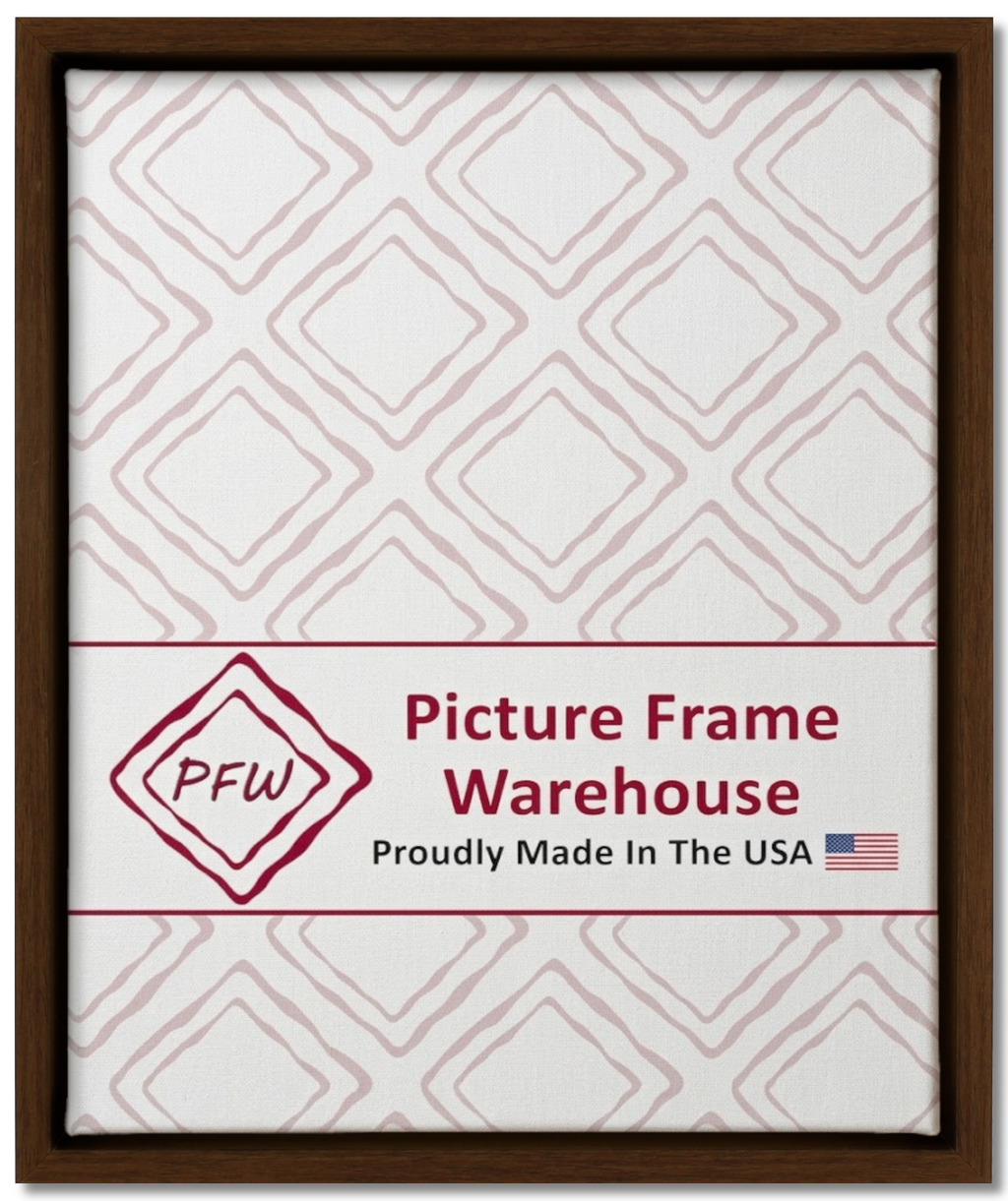 1655 - Walnut, ⅜", Poly Ready-Made Floater Frame