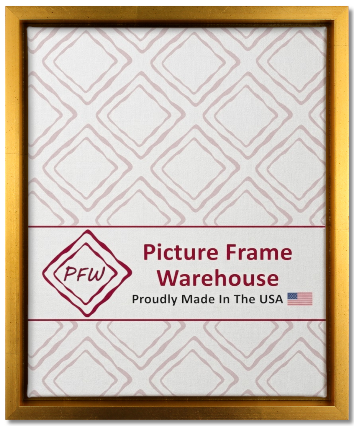 1807 - Antiqued Gold, ⅜", Wood Ready-Made Floater Frame