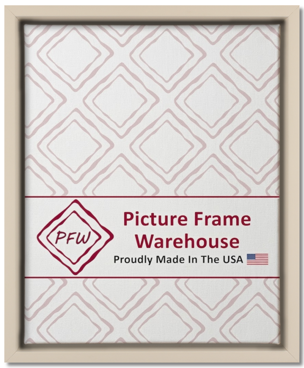 1811 - White, ⅜", Wood Ready-Made Floater Frame