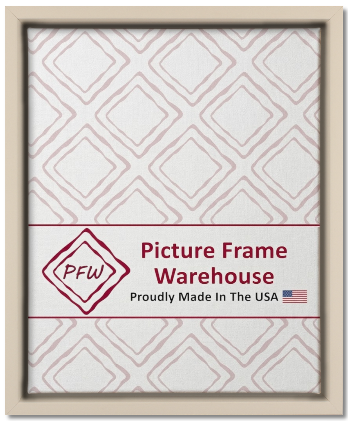 1811 - White, ⅜", Wood Ready-Made Floater Frame