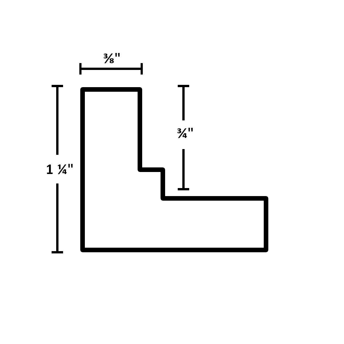 1811 - White, ⅜", Wood Ready-Made Floater Frame