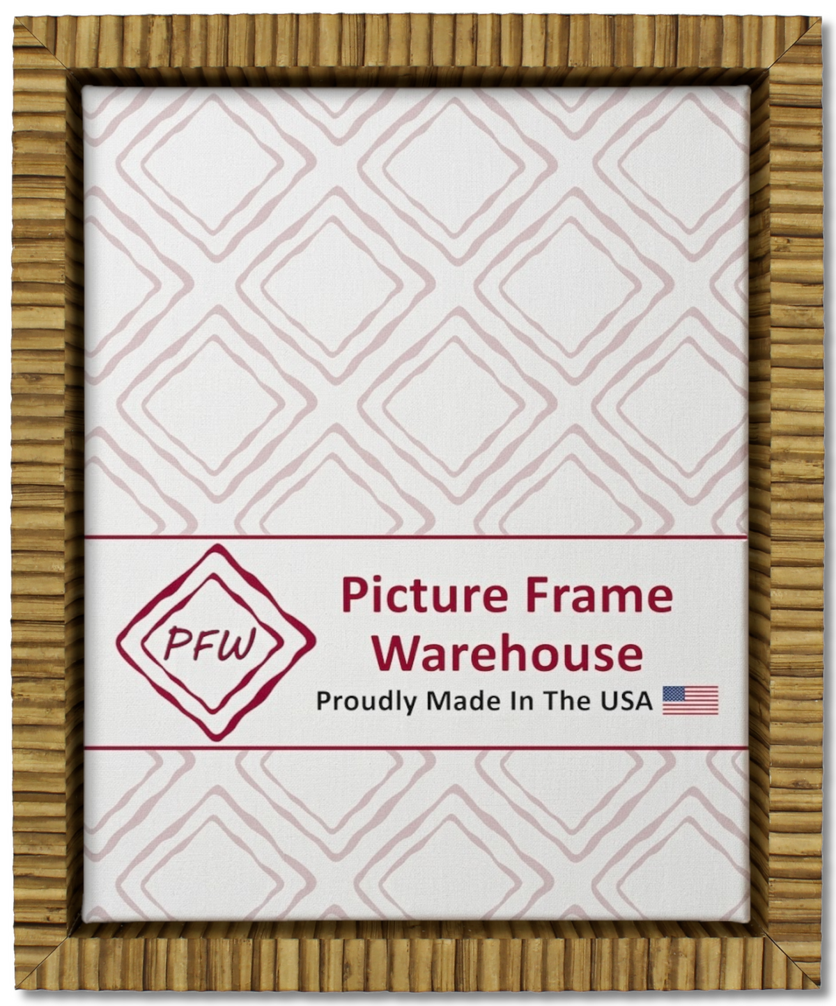 2203 - Tan Rattan, ⅝", Poly Ready-Made Floater Frame