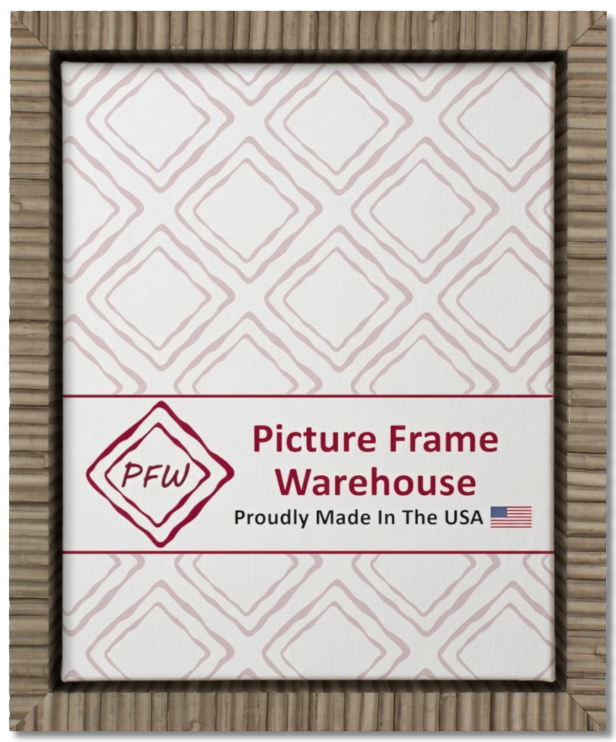 2204 - Grey Rattan, ⅝", Poly Ready-Made Floater Frame