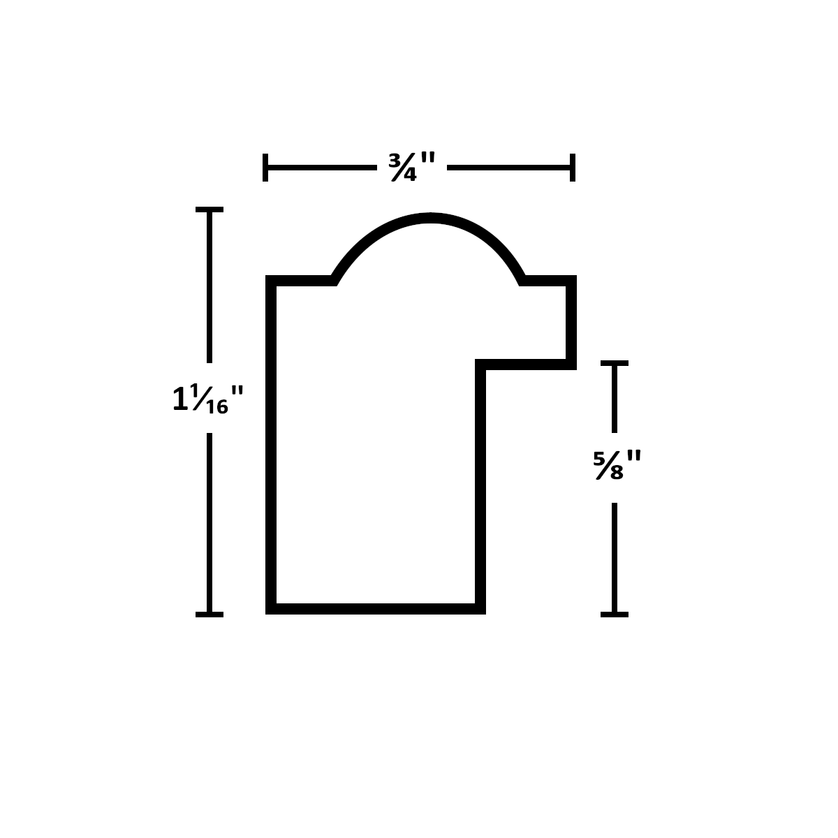 243-15 - Antiqued Silver, ¾", Wood Moulding