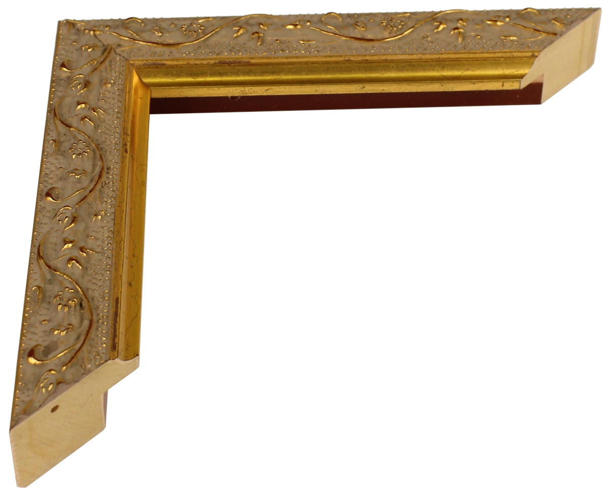 270515 - Embossed Gold, 1", Solid Wood Moulding