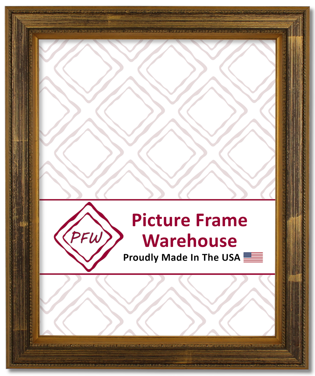 276-20 - Antiqued Gold, 1 ⅛", Wood Ready-Made Frame