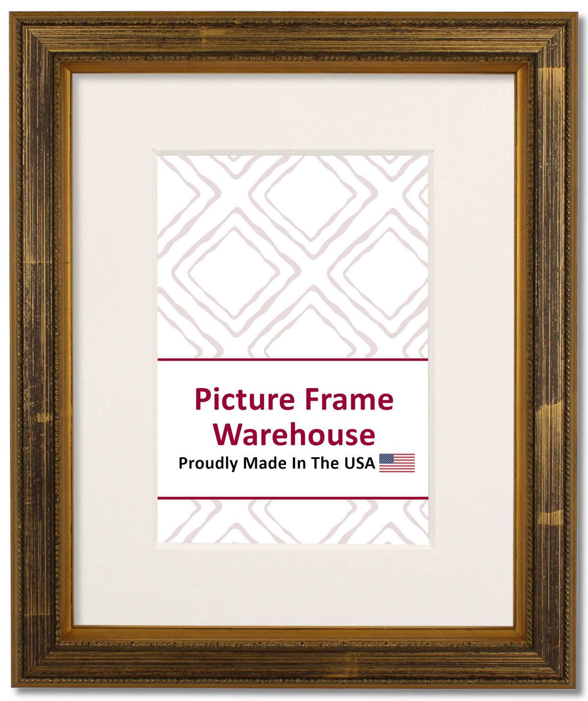 276-20 - Antiqued Gold, 1 ⅛", Wood Ready-Made Frame