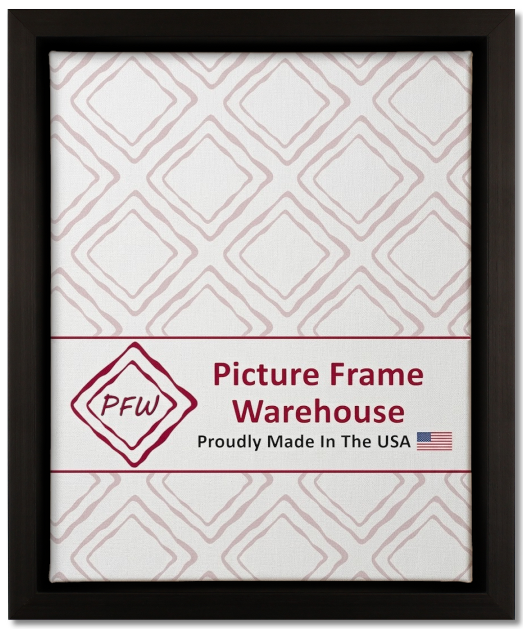 303-19 - Black, ½", Solid Wood Ready-Made Floater Frame