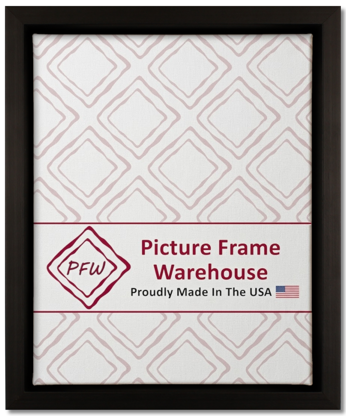 303-19 - Black, ½", Solid Wood Ready-Made Floater Frame