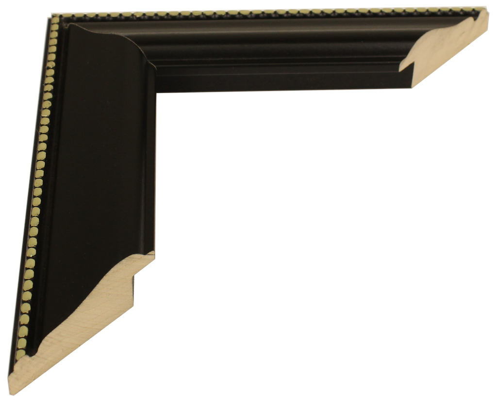 312-551 - Black With Silver Bead, 1 ½", Solid Wood Ready-Made Frame