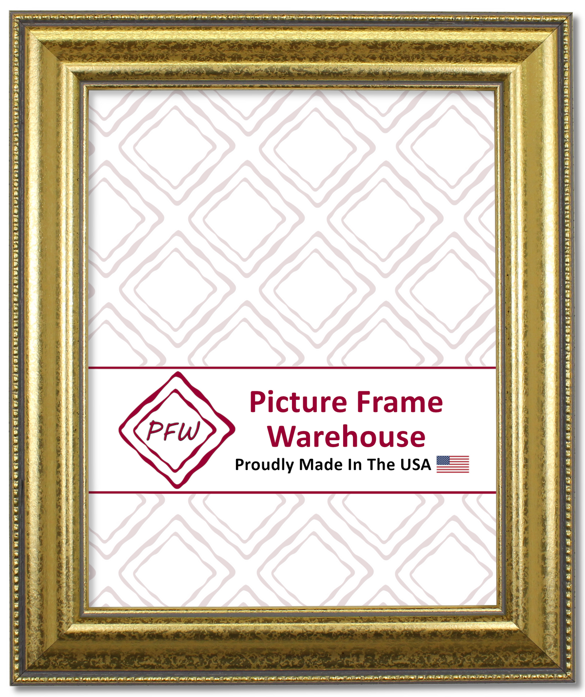 312-652 - Mottled Gold, 1 ½", Solid Wood Ready-Made Frame