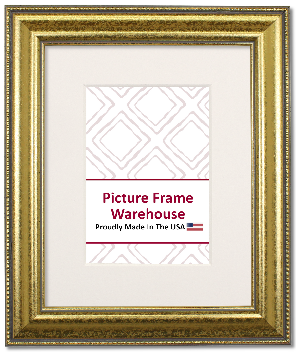 312-652 - Mottled Gold, 1 ½", Solid Wood Ready-Made Frame