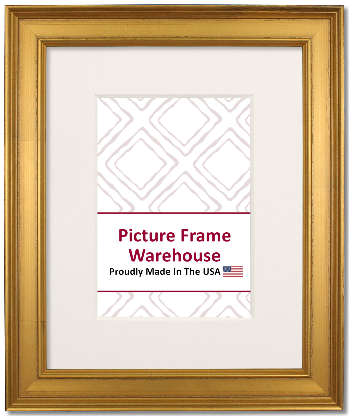 3149 - Antiqued Gold With Black Side, 1 ¼", Wood Ready-Made Frame