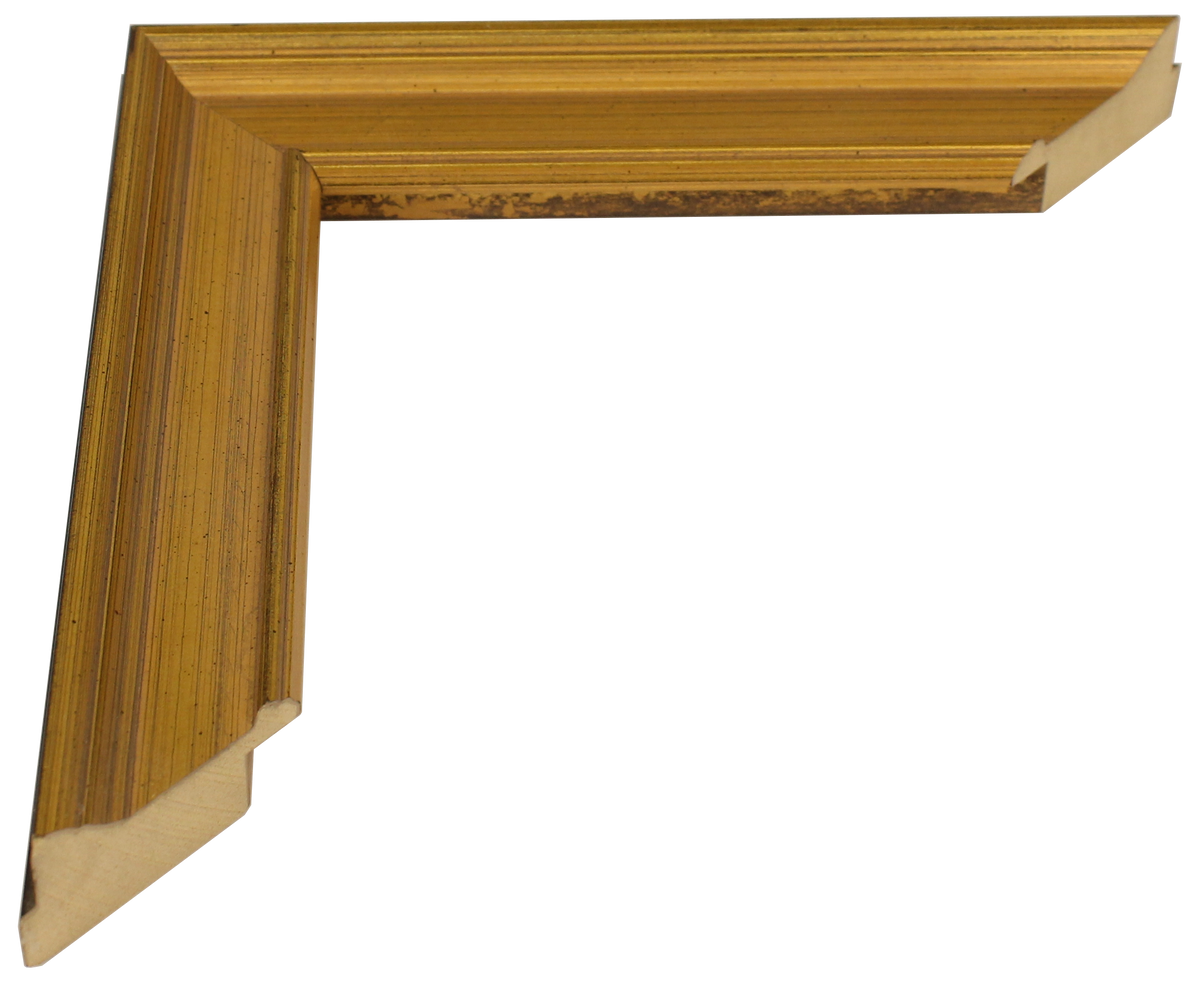3149 - Antiqued Gold With Black Side, 1 ¼", Wood Ready-Made Frame