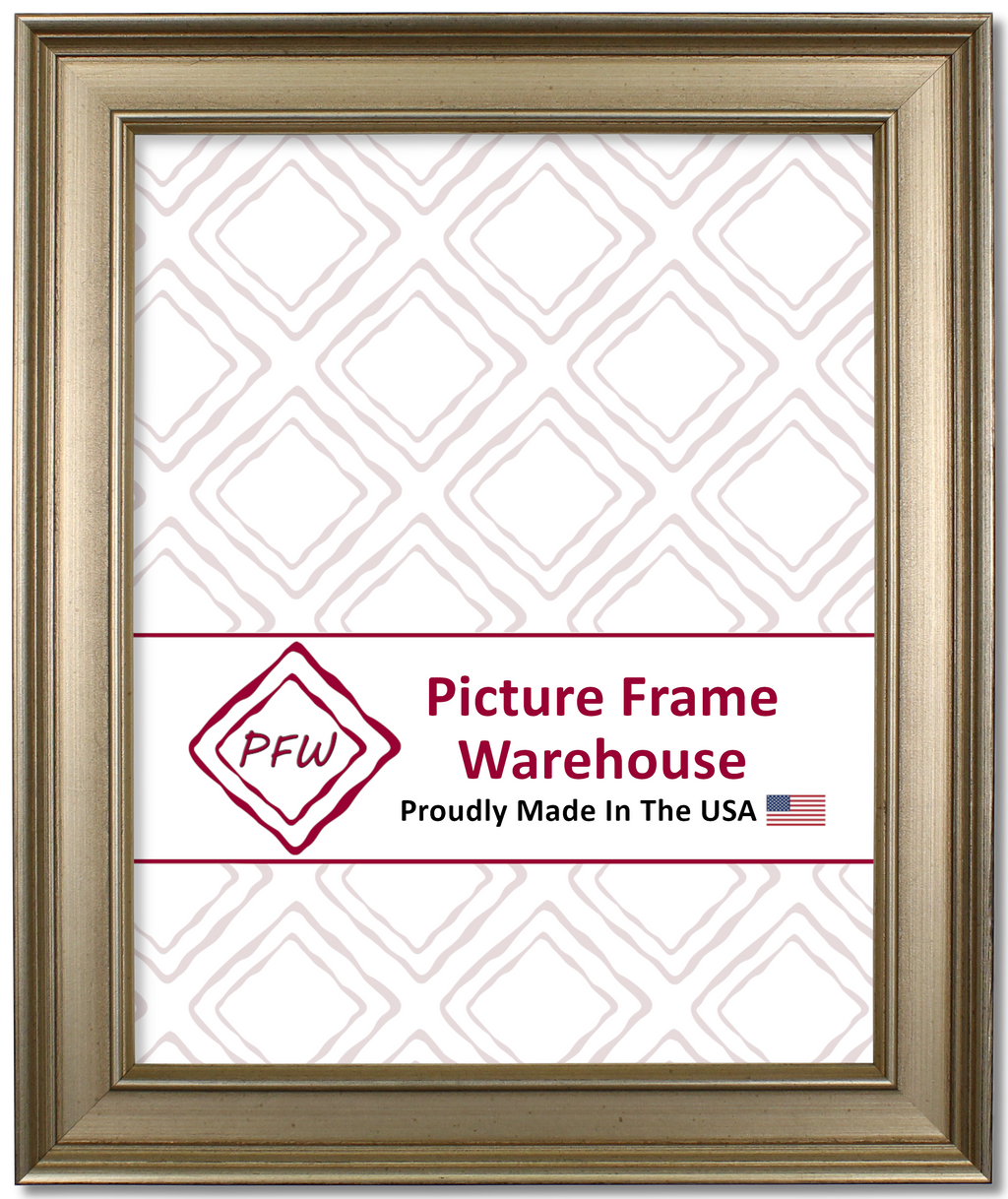 3159 - Antiqued Silver With Black Side, 1 ¼", Wood Ready-Made Frame