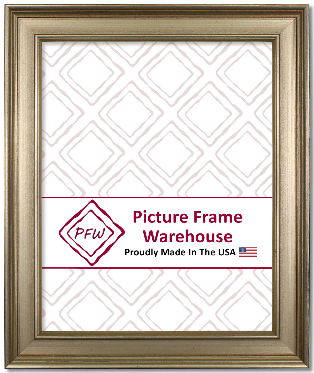 3159 - Antiqued Silver With Black Side, 1 ¼", Wood Ready-Made Frame