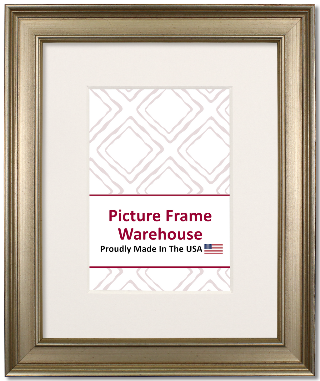 3159 - Antiqued Silver With Black Side, 1 ¼", Wood Ready-Made Frame