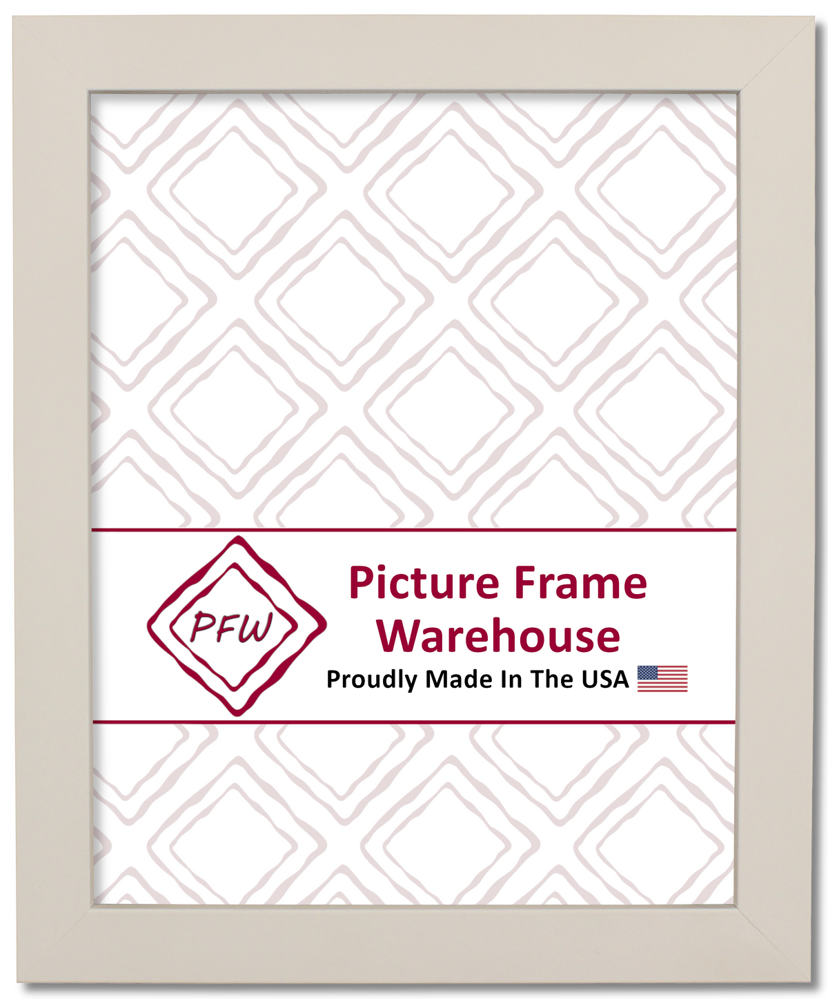 3174 -  Satin White, ⅞", Wood Ready-Made Frame