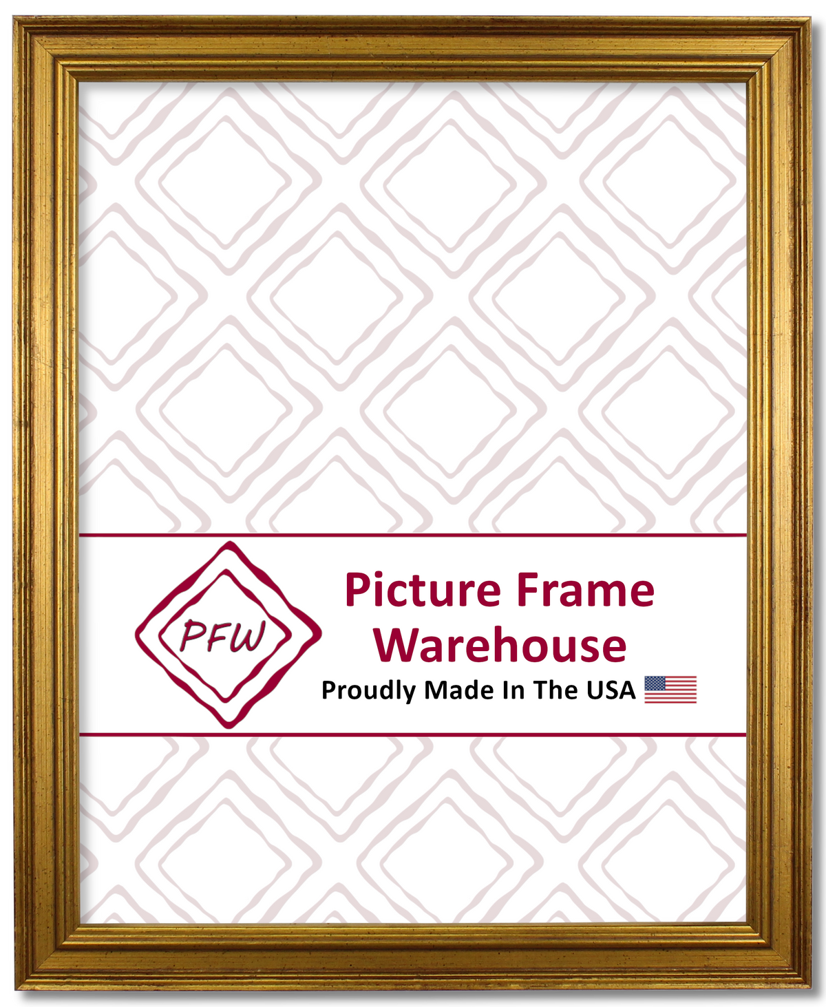 3265 - Antiqued Gold, ¾", Wood Ready-Made Frame