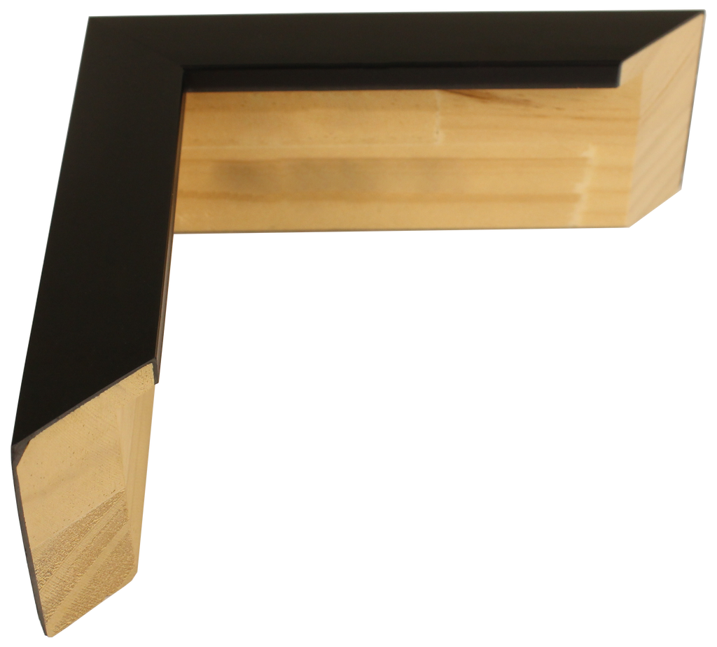 331-29 - Satin Black, ⅞", Wood Ready-Made Frame