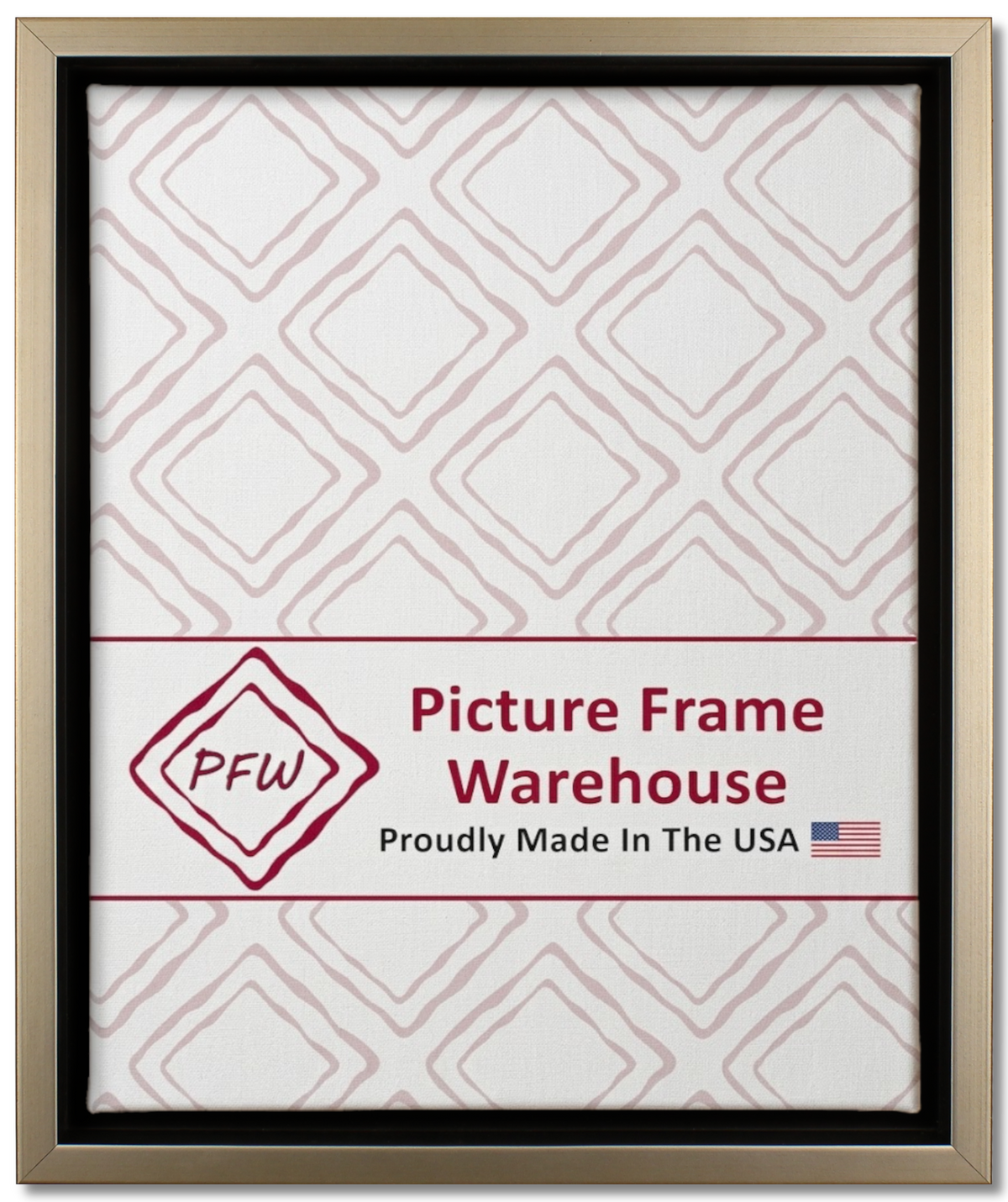 343-23 - Antiqued Silver With Black Side, ⅜", Wood Ready-Made Floater Frame