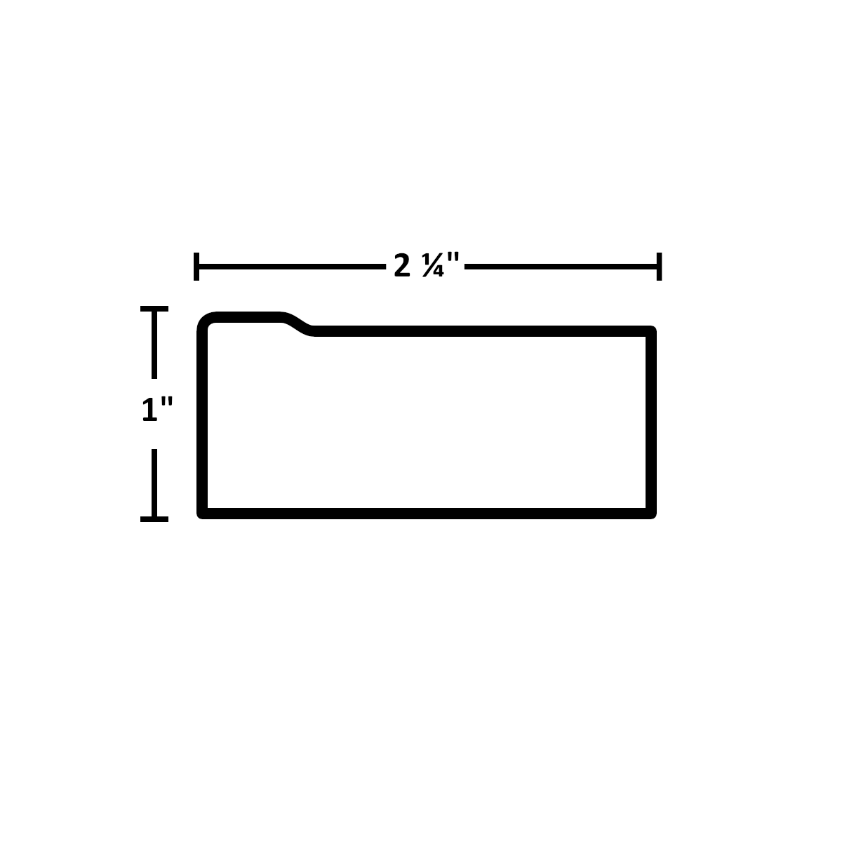 390-000 - 2 ¼", Solid Wood Stretcher Bar Moulding