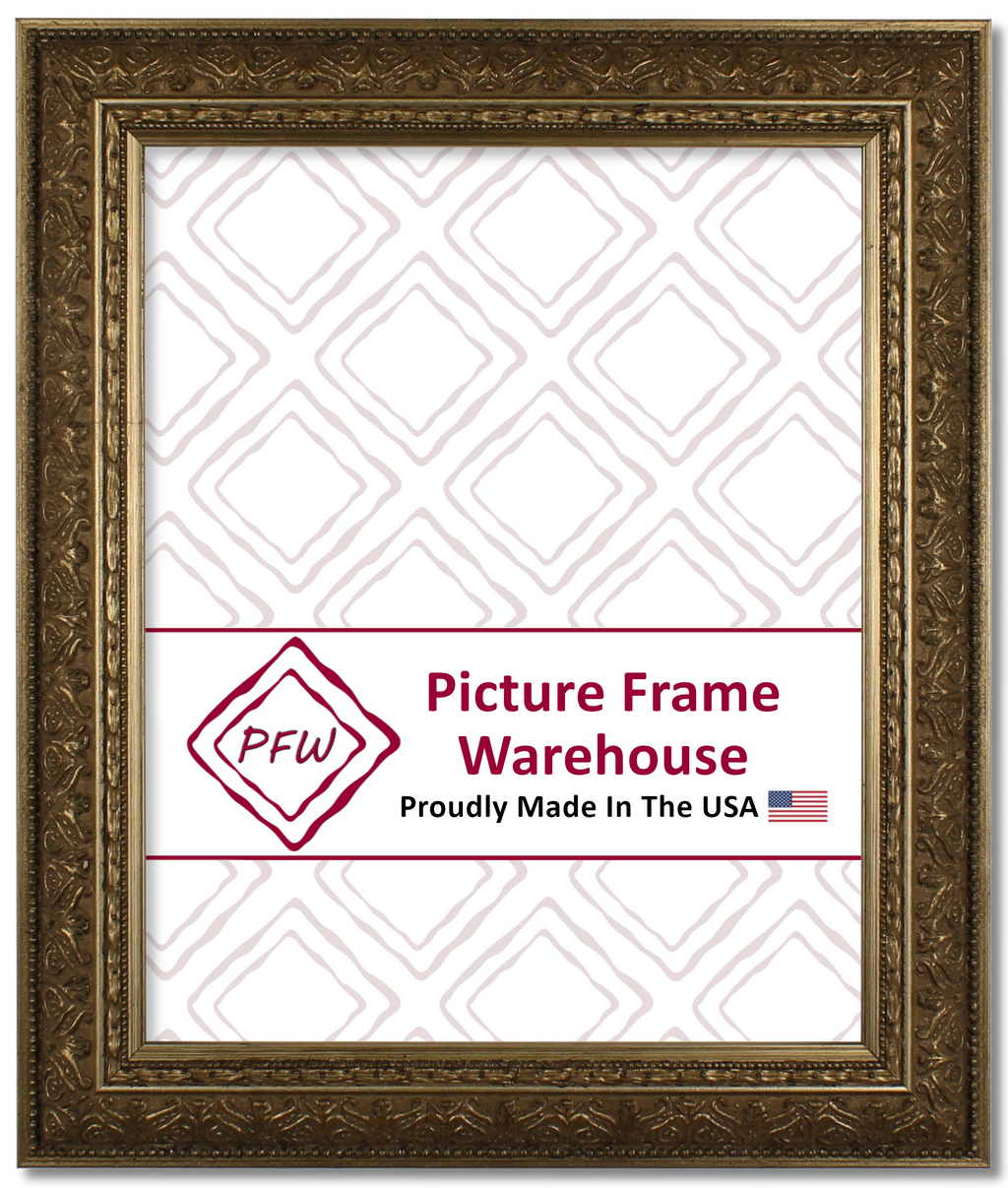 419525 - Antiqued Champagne Gold, 1 ⅞", Wood Ready-Made Frame