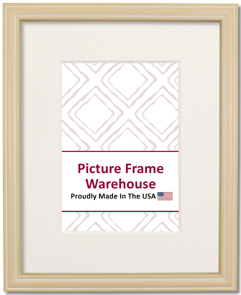 45-105 - Cream Wash, ¾", Solid Wood Ready-Made Frame