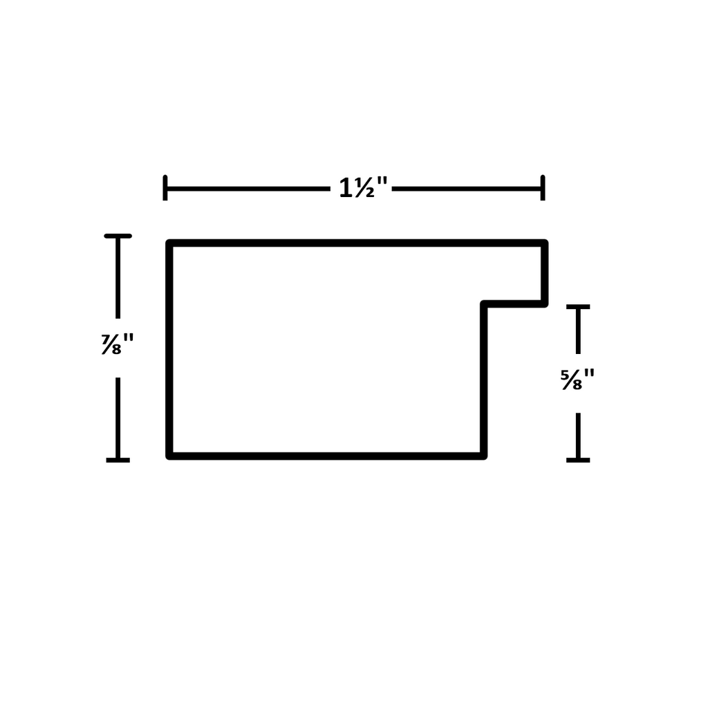 500-000 - Unfinished, 1 ½", Solid Wood Moulding