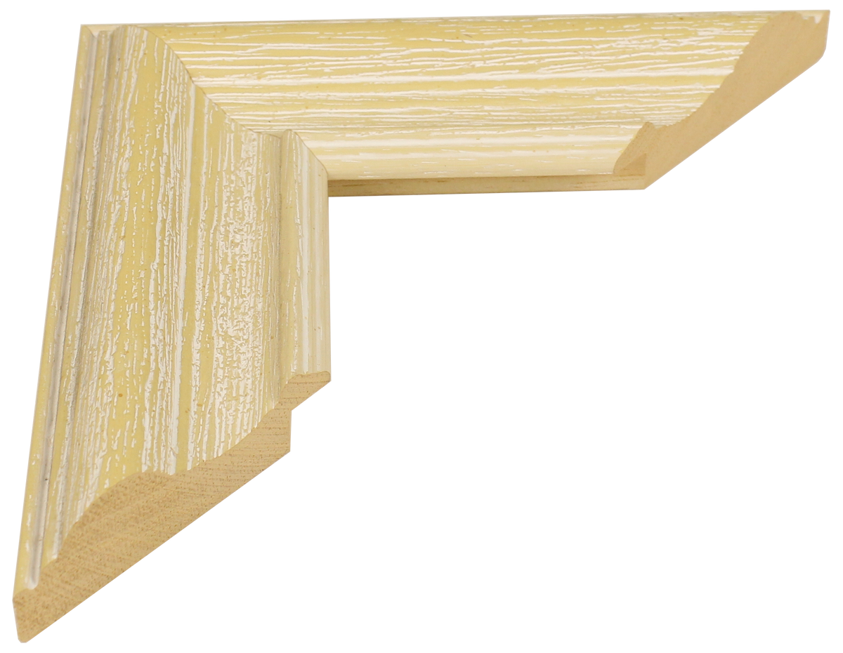 504109 - Distressed White Wash, 2", Solid Wood Moulding