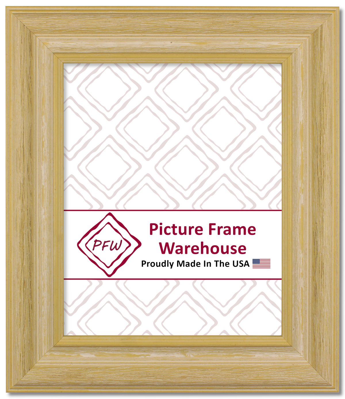 504109 - Distressed White Wash, 2", Solid Wood Ready-Made Frame