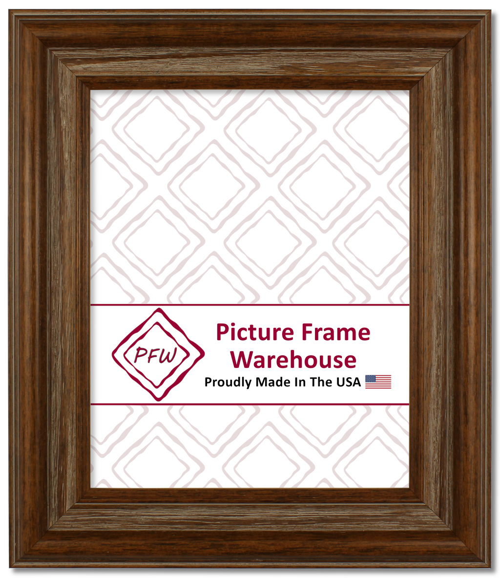 504112 - Distressed Walnut, 2", Solid Wood Ready-Made Frame