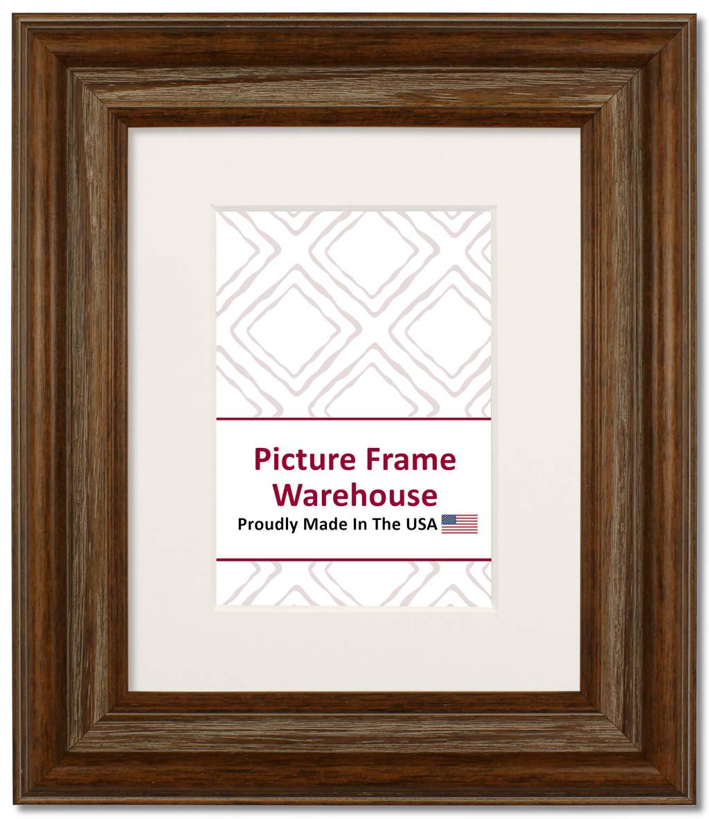 504112 - Distressed Walnut, 2", Solid Wood Ready-Made Frame