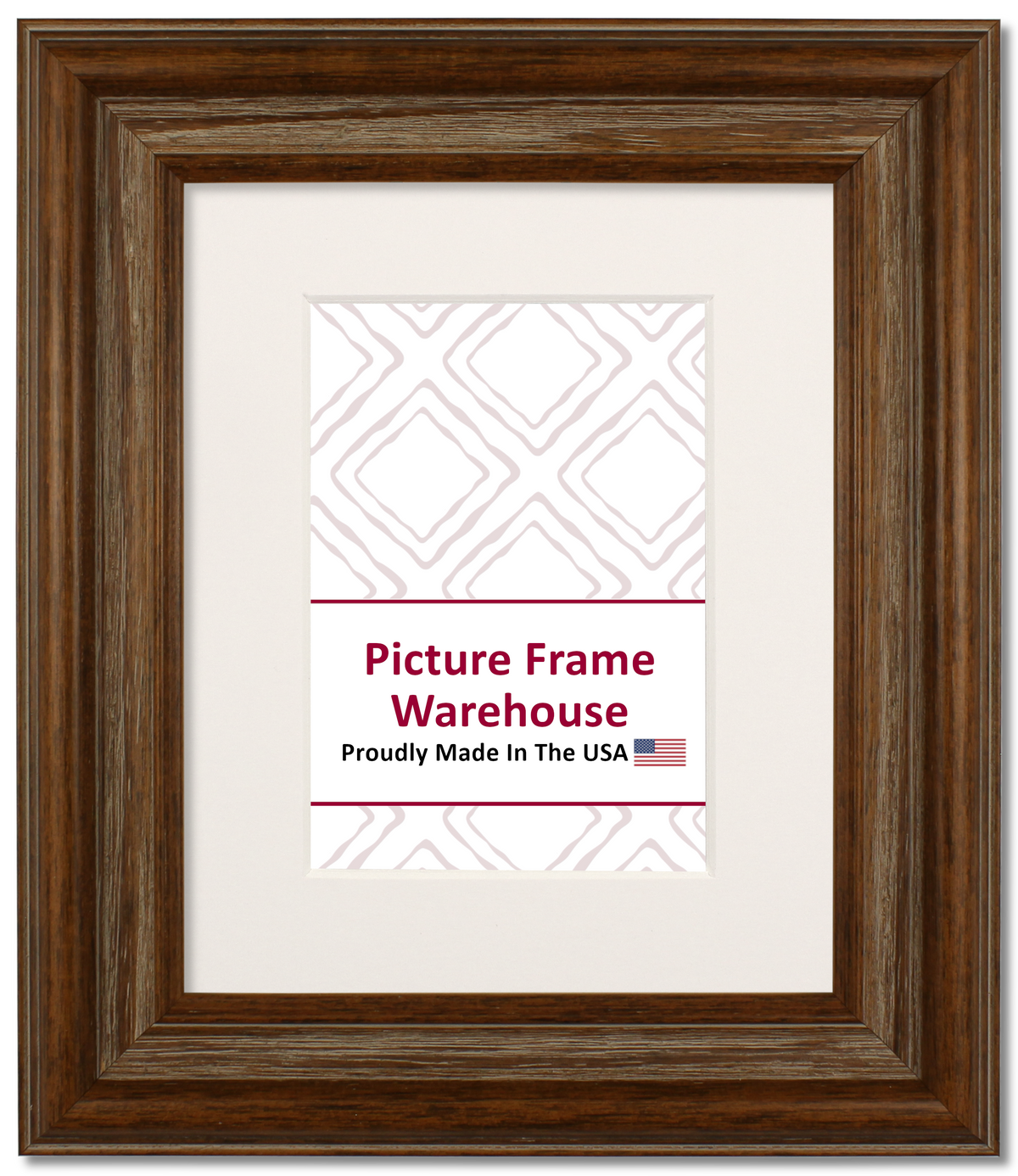 504112 - Distressed Walnut, 2", Solid Wood Ready-Made Frame